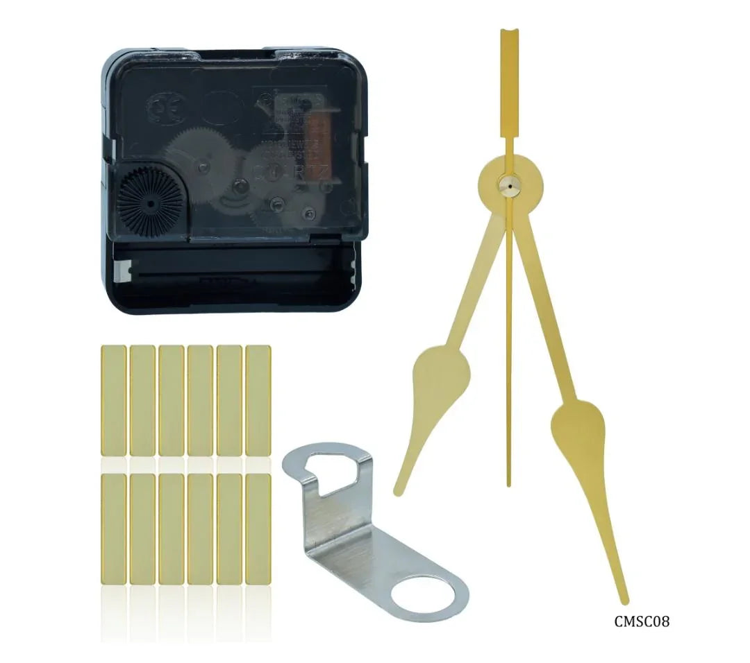 Clock Movement Silent CM13MM With Hands CH14GDAA GD CMSC08