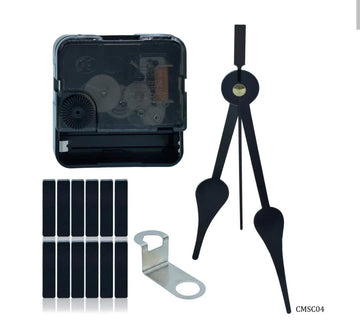 Clock Movement Silent CM13MM With Hands CH14BKAA BK CMSC04