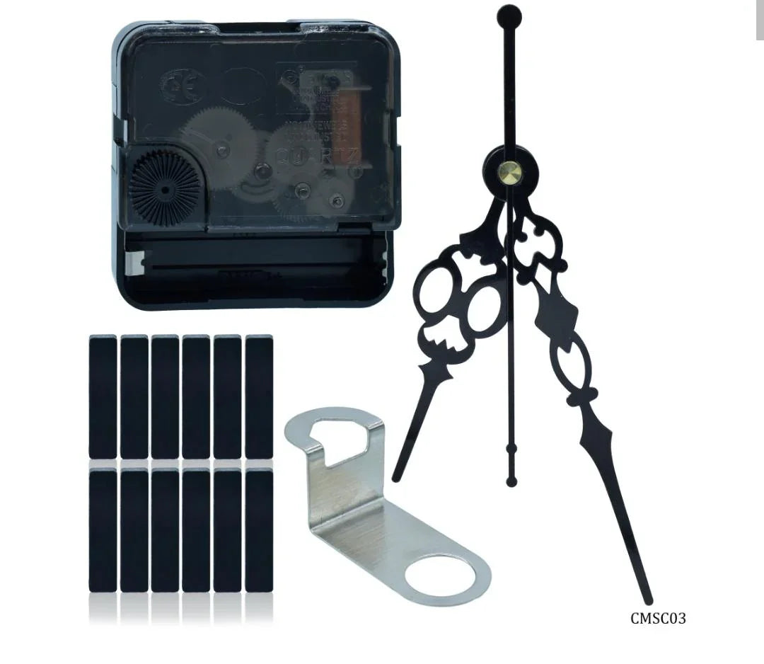 Clock Movement Silent CM13MM With Hands CH05BKAA BK CMSC03