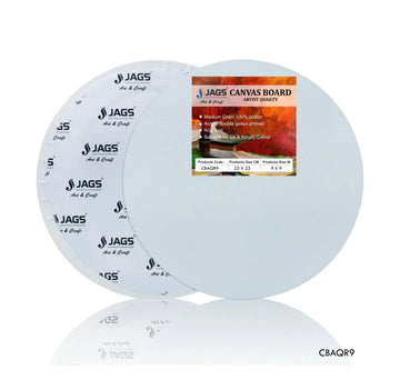 Canvas Board Round Artist Quality White 9 CBAQR9