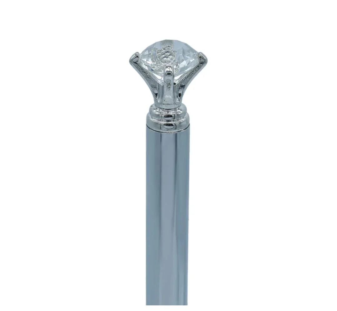 Ball Pen Fancey Top Small Diamonds Silver BPF610SR