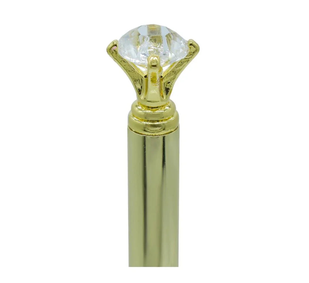 Ball Pen Fancey Top Small Diamonds Gold BPF610GD