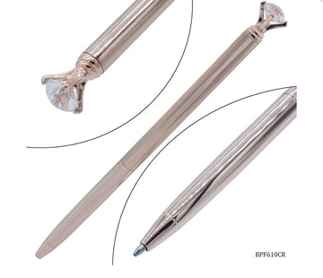 Ball Pen Fancey Top Small Diamonds Copper BPF610CR