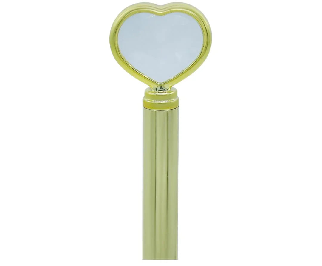 Ball Pen Fancey Top Heart With Diamonds Gold BPF640GD