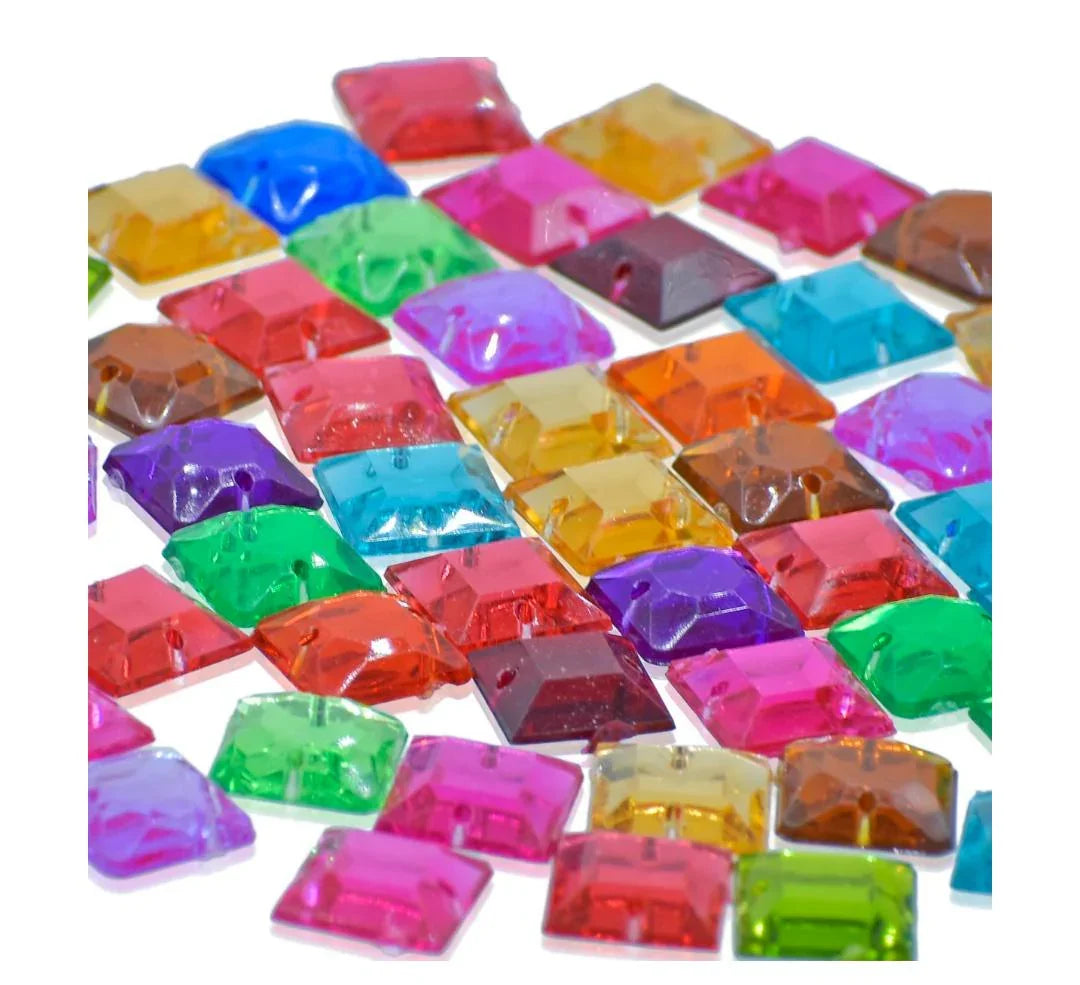 Jags Kundan Stone With Hole Square 10Gms 10X10MM JKSR31