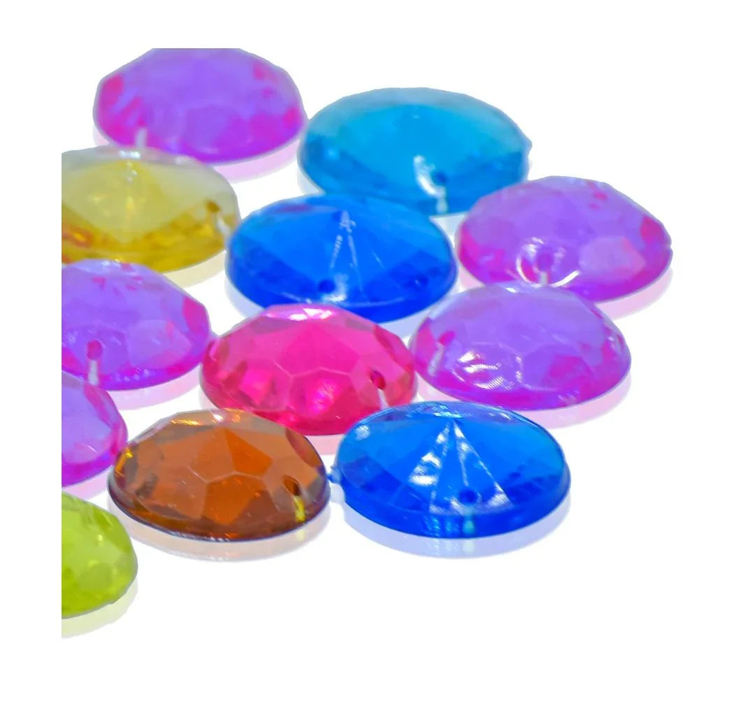 Jags Kundan Stone With Hole Round Diamond 10Gms 16MM JKSR30