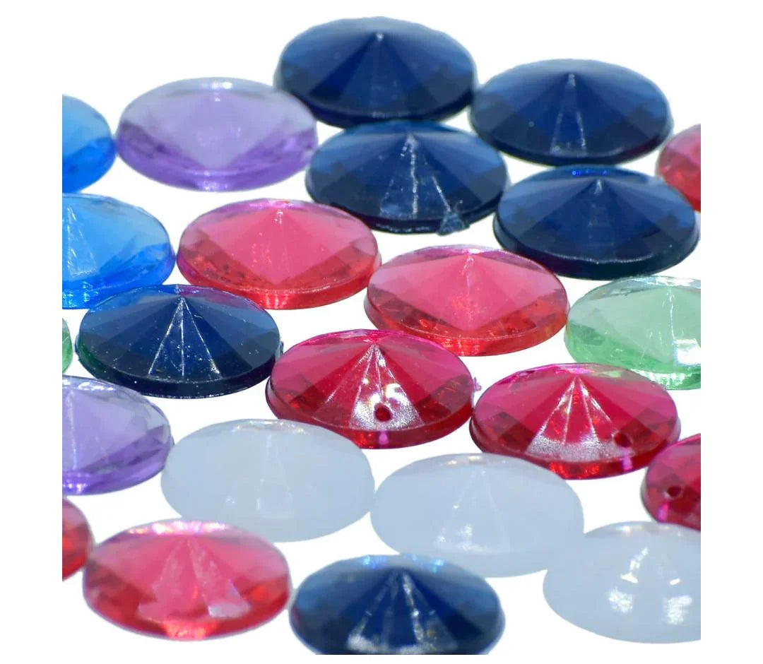 Jags Kundan Stone Withut Hole Round Daimond10Gms 14MM JKSR27