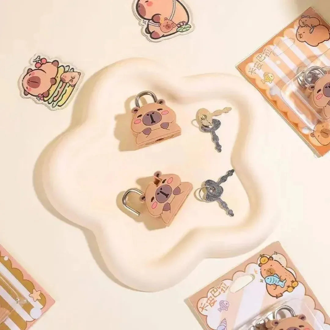 Premium Capybara Lock with Key (Pack of 1)