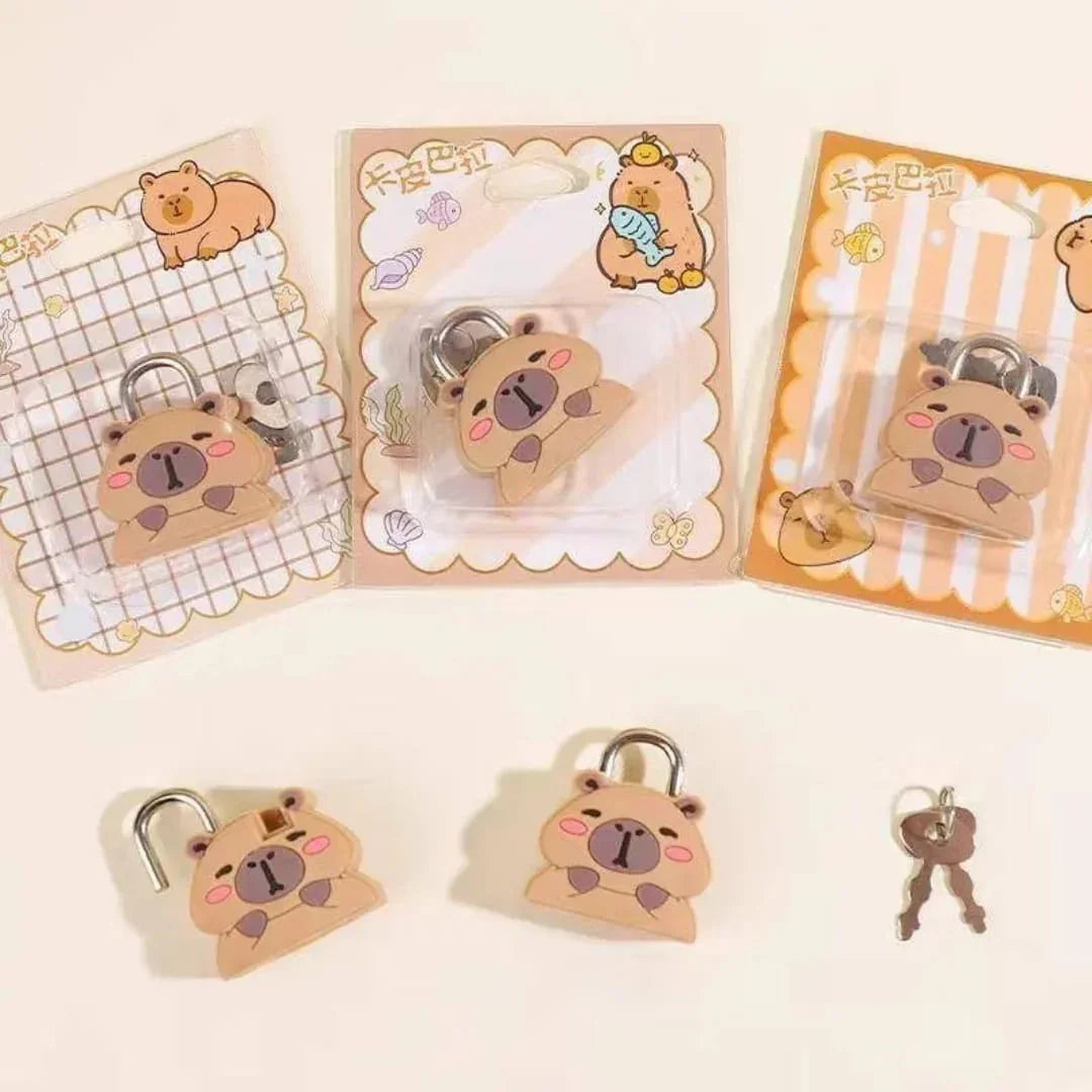 Premium Capybara Lock with Key (Pack of 1)