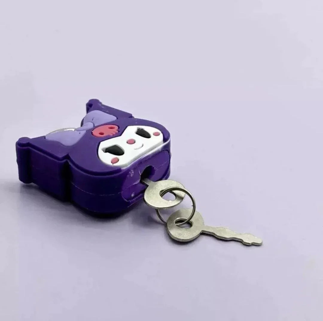 Premium Kuromi Lock with Key – Mini Lock (Pack of 1)