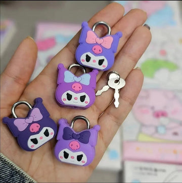 Premium Kuromi Lock with Key – Mini Lock (Pack of 1)