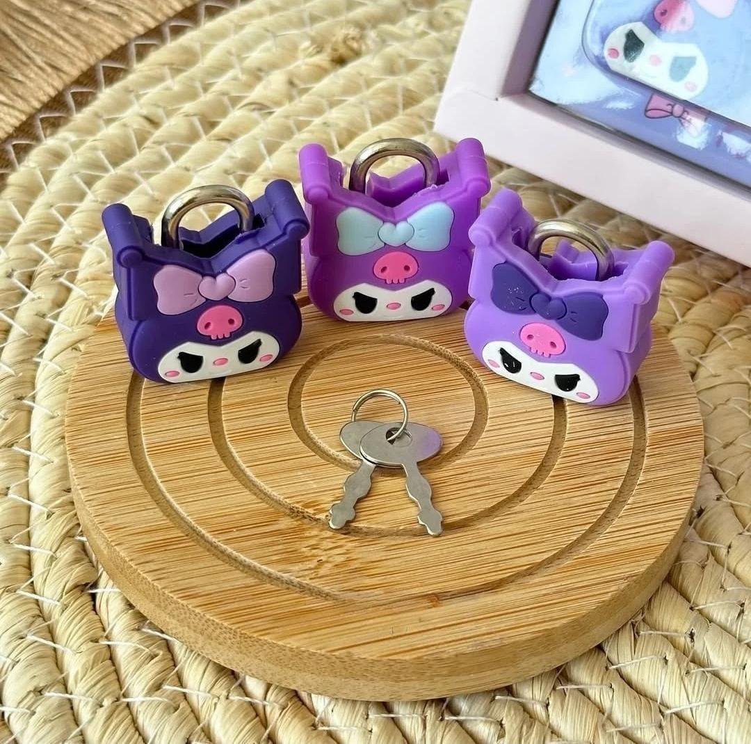 Premium Kuromi Lock with Key – Mini Lock (Pack of 1)