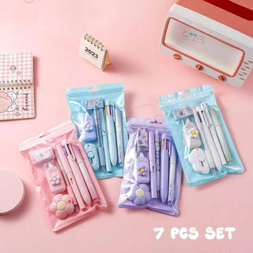 Pastel Stationery combo kit  l Pack of 1 Contains 7 pcs
