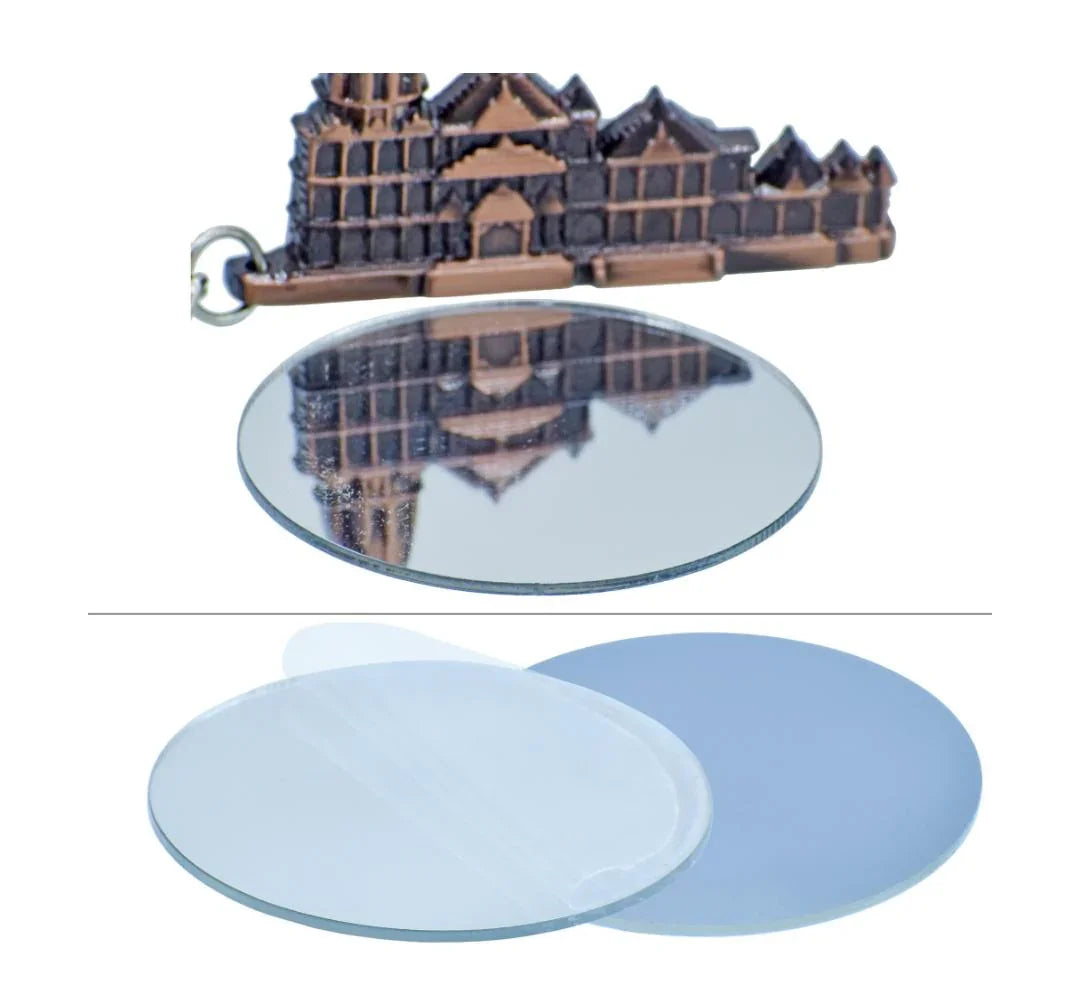 Acrylic Mirrors Round Silver 2 Inch Set 5 Pics AMRS00