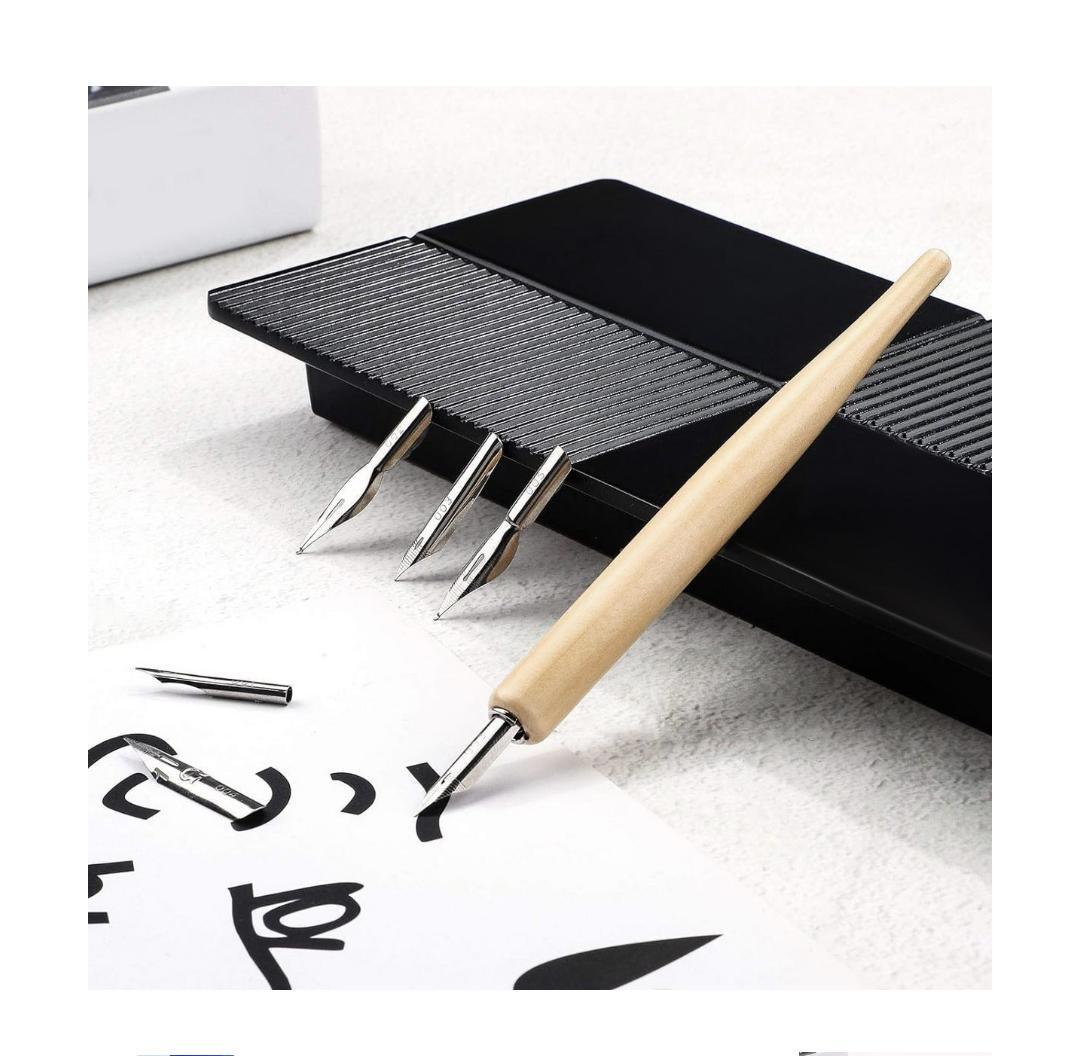 Calligraphy Wooden 7 Nib Set 8Pcs Set E0354