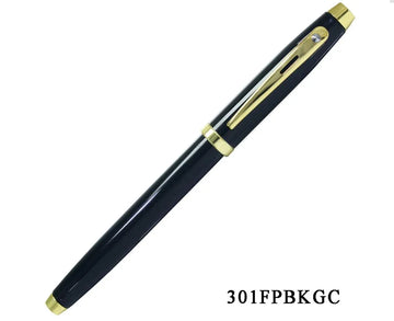 Fountain Pen Black Golden Clip 301FPBKGC