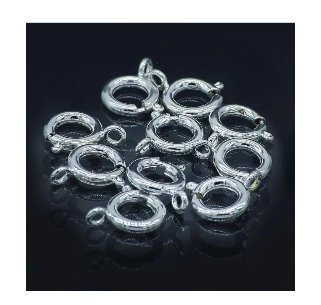 Jewellery Springring Hooks Big Silver Set Of 10Pcs JSHS01-S