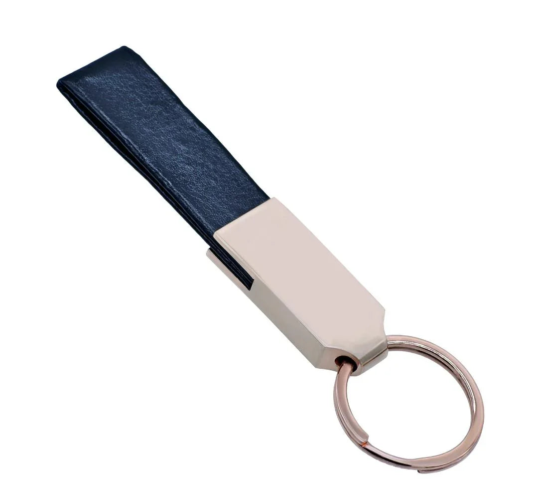 Key Chain Lethar Black Colour Rose Gold Ring KCLB02