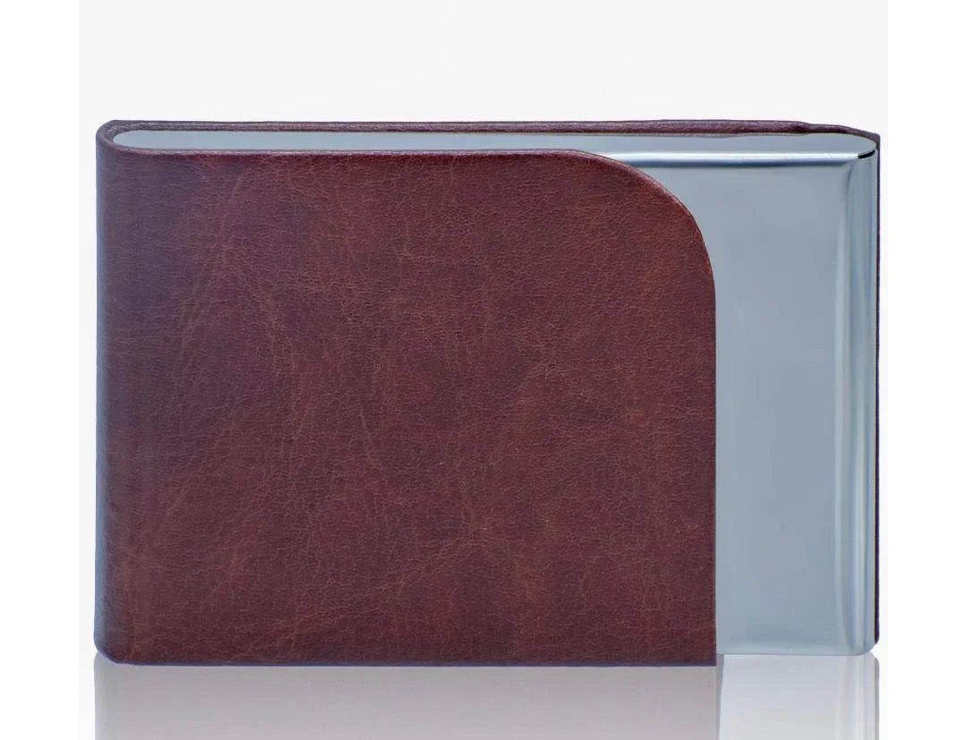 Magnetic Card Holder Brown Silver (123) MCH21BNSR