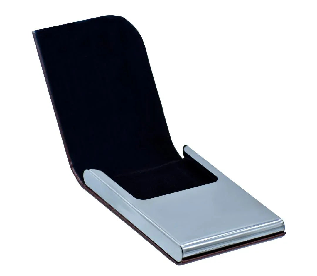 Magnetic Card Holder Brown Silver (123) MCH21BNSR