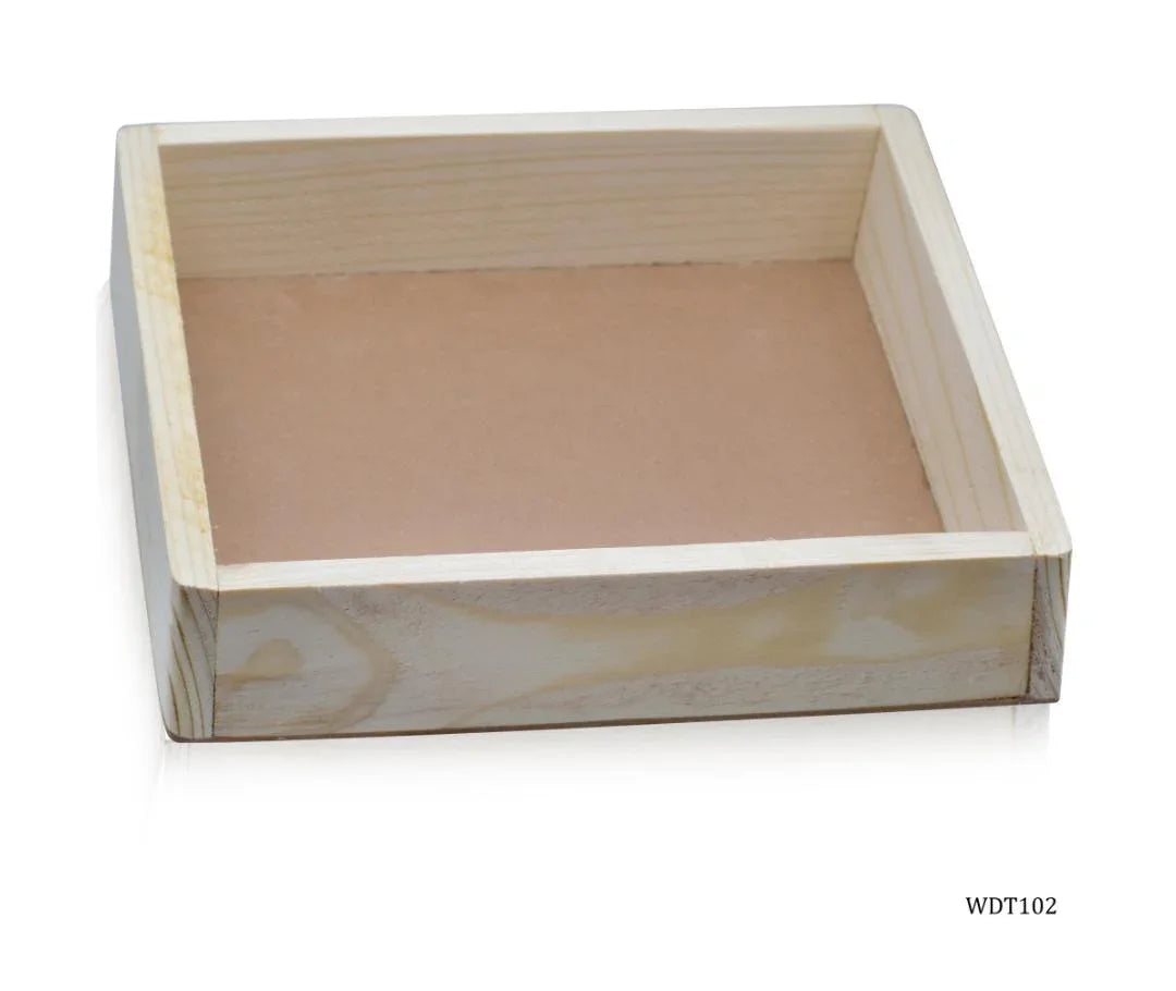 Wooden Tray 1.5 Inch Border 10X10Inch WDT102
