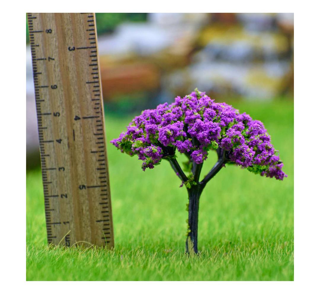 Artificial Miniature Tree 1 Pcs Green & Purple TL-60GPE