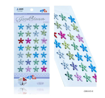 Jags Gem Stones Sticker Flower Multicolour CXM-015-E