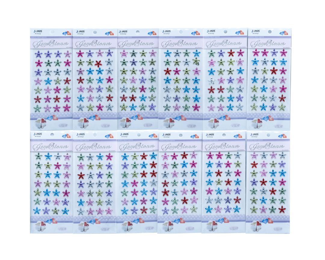 Jags Gem Stones Sticker Flower Multicolour CXM-015-E