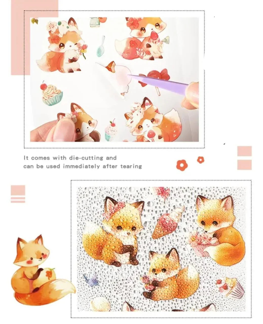 Premium kawaii Pets Journaling Stickers l Pack of 1 contains 6 Sheets l Stickers for Scrapbooking & Planners