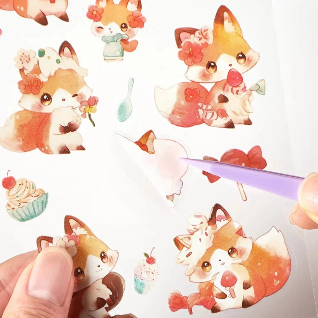 Premium kawaii Pets Journaling Stickers l Pack of 1 contains 6 Sheets l Stickers for Scrapbooking & Planners