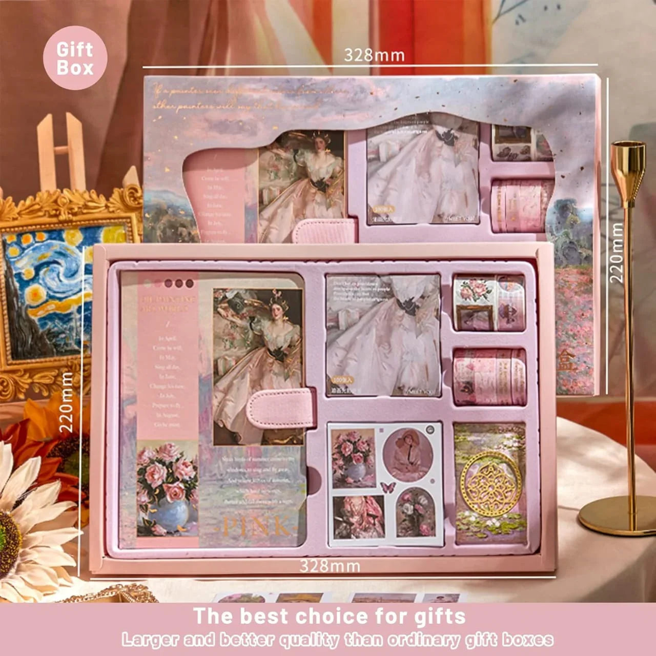 Claude monet's Premium JUMBO journaling kit for 2026 includes diary, tapes, stickers & sheets -  Shipping