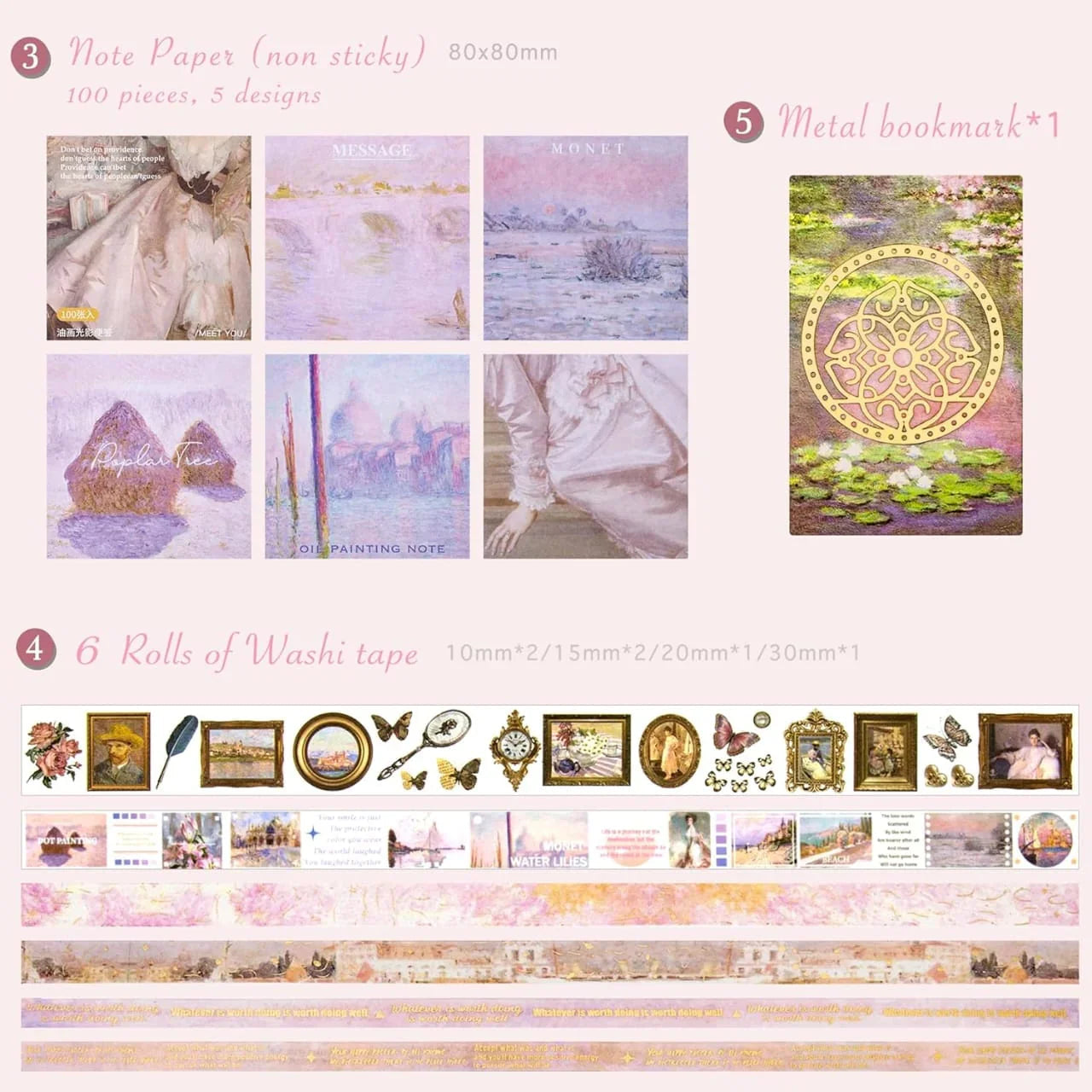 Claude monet's Premium JUMBO journaling kit for 2026 includes diary, tapes, stickers & sheets -  Shipping