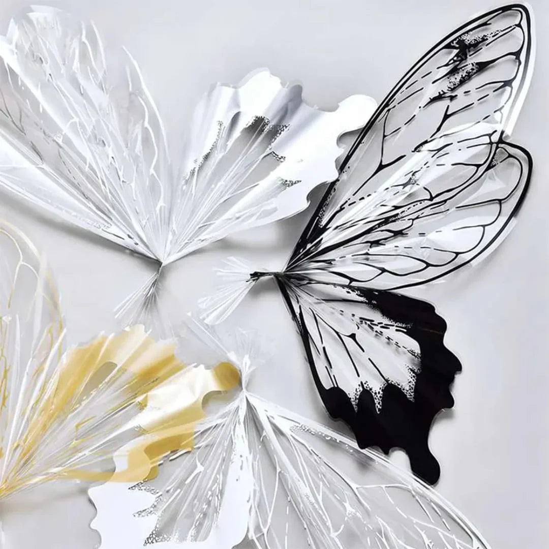 Mg2566D Gold Butterfly Wing Flower Wrap 56X25Cm 20Pair