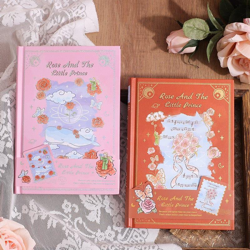 Premium Floral edition- Rose and the little prince Printed Fancy Hardbound Diary l Pack of 1