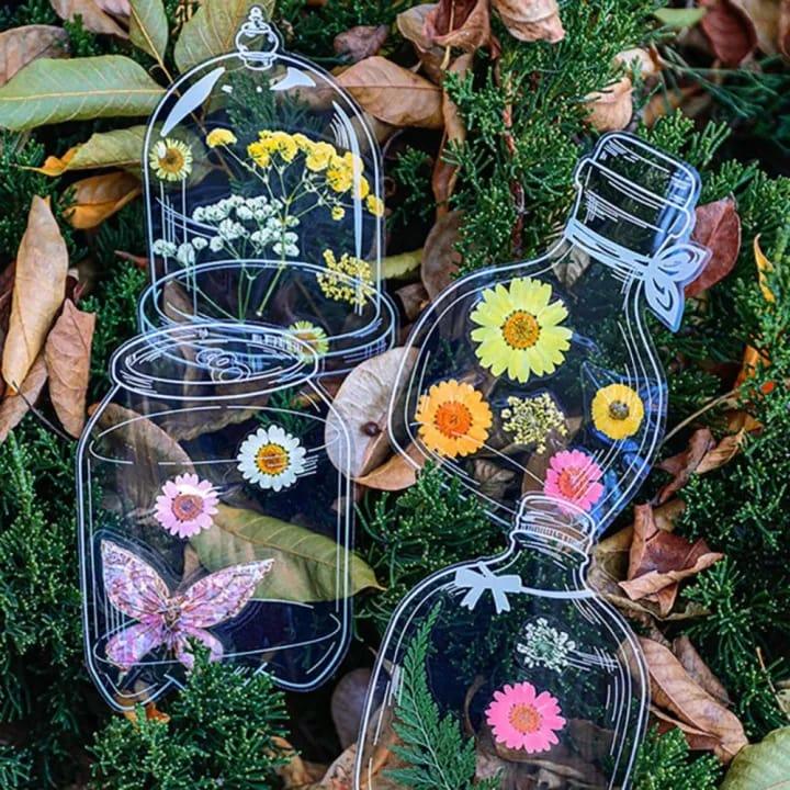 (  ) Mini Transparent Bottle jar for resin and journaling  l Pack of 1 Contains 30 pieces