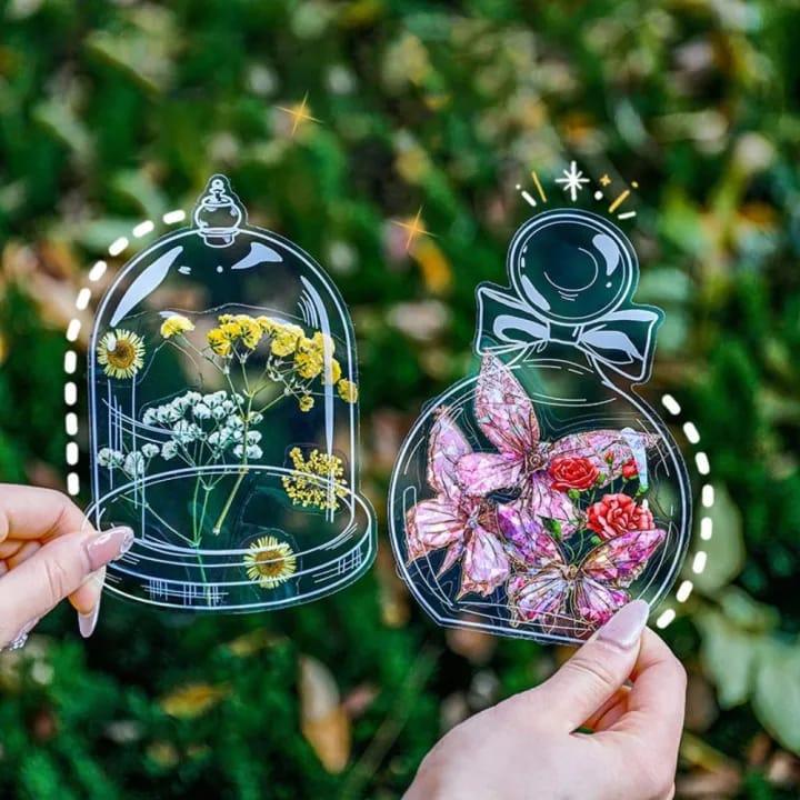 (  ) Mini Transparent Bottle jar for resin and journaling  l Pack of 1 Contains 30 pieces