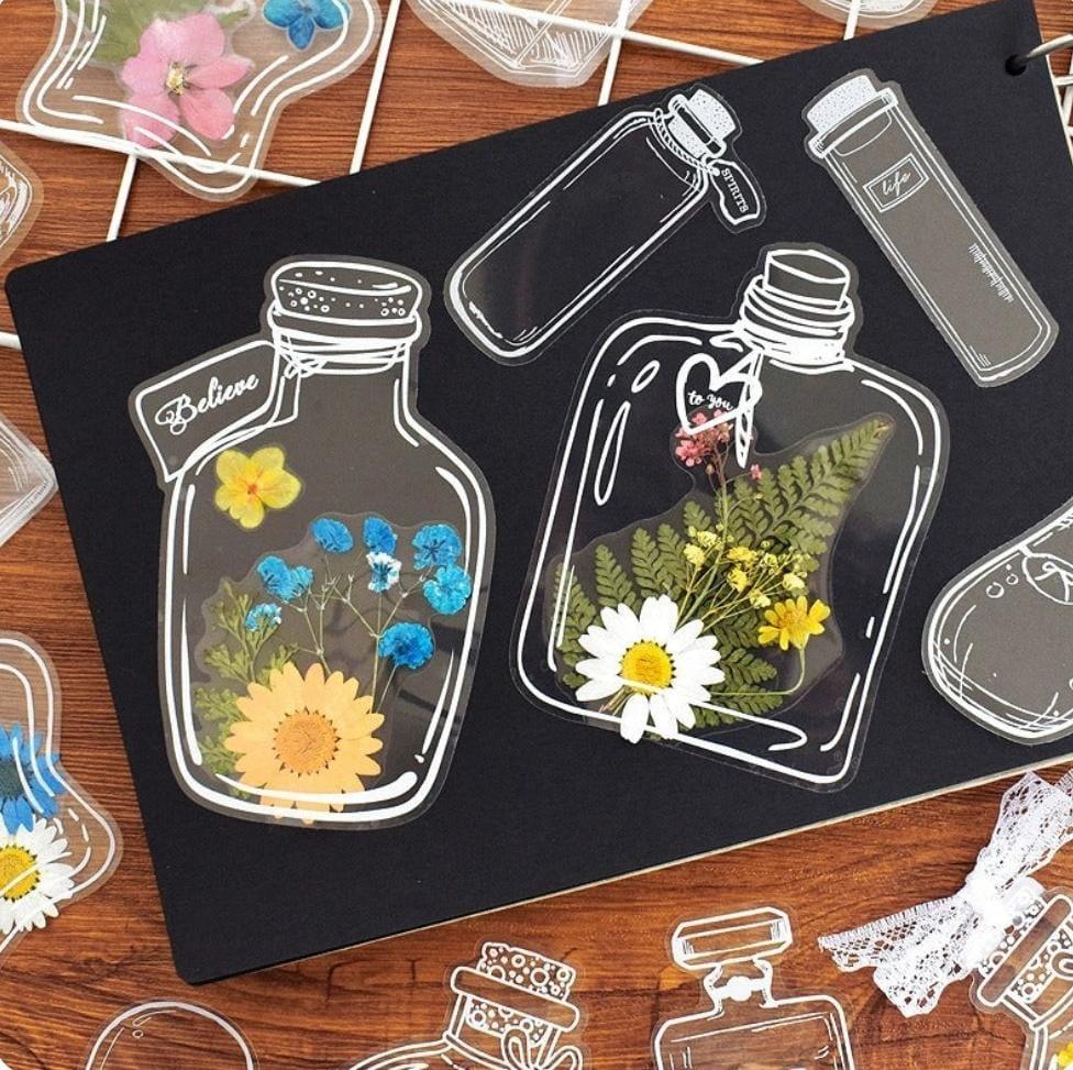 (  ) Mini Transparent Bottle jar for resin and journaling  l Pack of 1 Contains 30 pieces