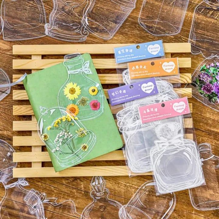 (  ) Mini Transparent Bottle jar for resin and journaling  l Pack of 1 Contains 30 pieces