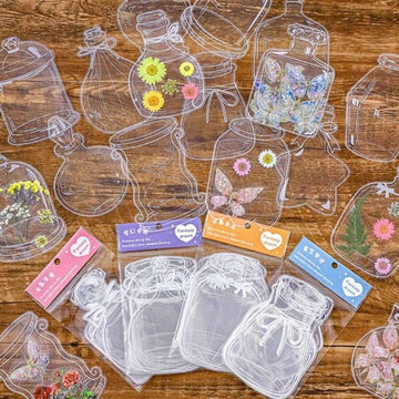 (  ) Mini Transparent Bottle jar for resin and journaling  l Pack of 1 Contains 30 pieces