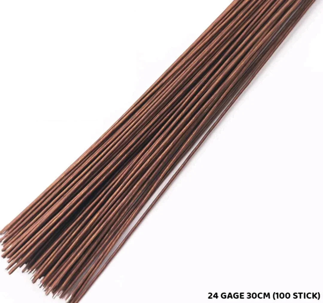 Cw3024B Craft Wire Brown 24 Gage 30Cm (100 Stick)