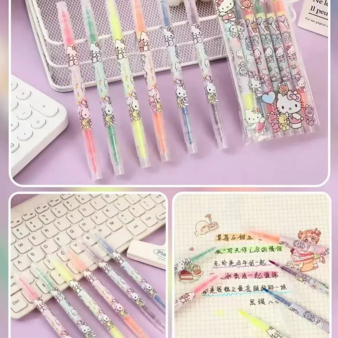 Highlighter Pen 6Pcs Rabbit Qbt2778-3