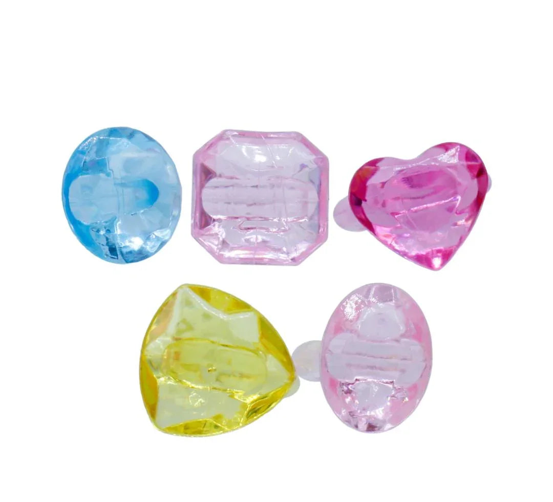Miniature Transparent Colour Diamond Ring 5Pics MMTC16