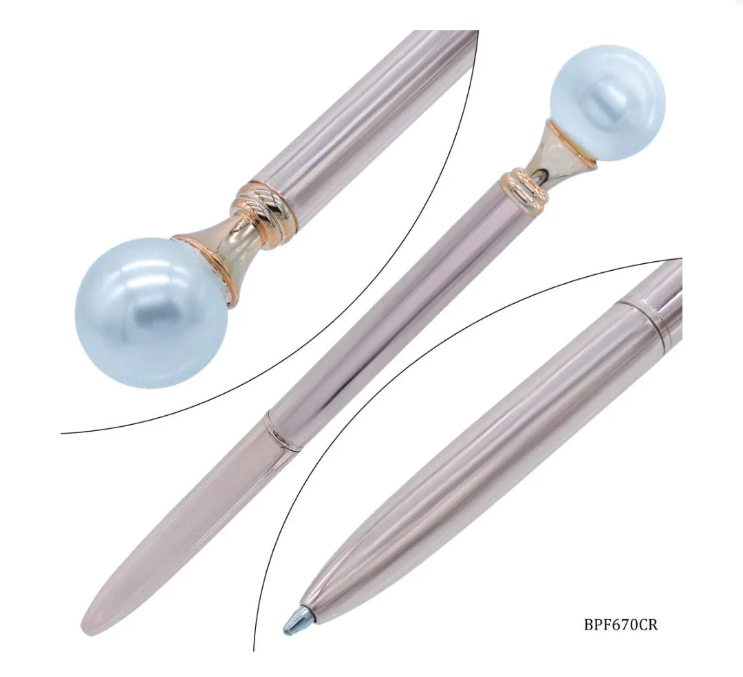 Ball Pen Fancey Top Paerl Beads Cpooer BPF670CR