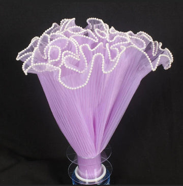 Mg2513A Purple Wrapping Paper Net Wrinkled With Pearl