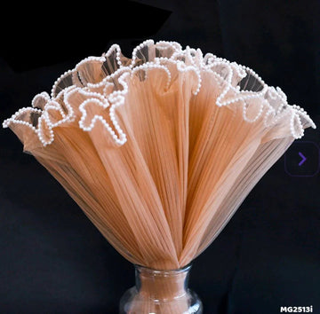 Mg2513I Brown Wrapping Paper Net Wrinkled With Pearl