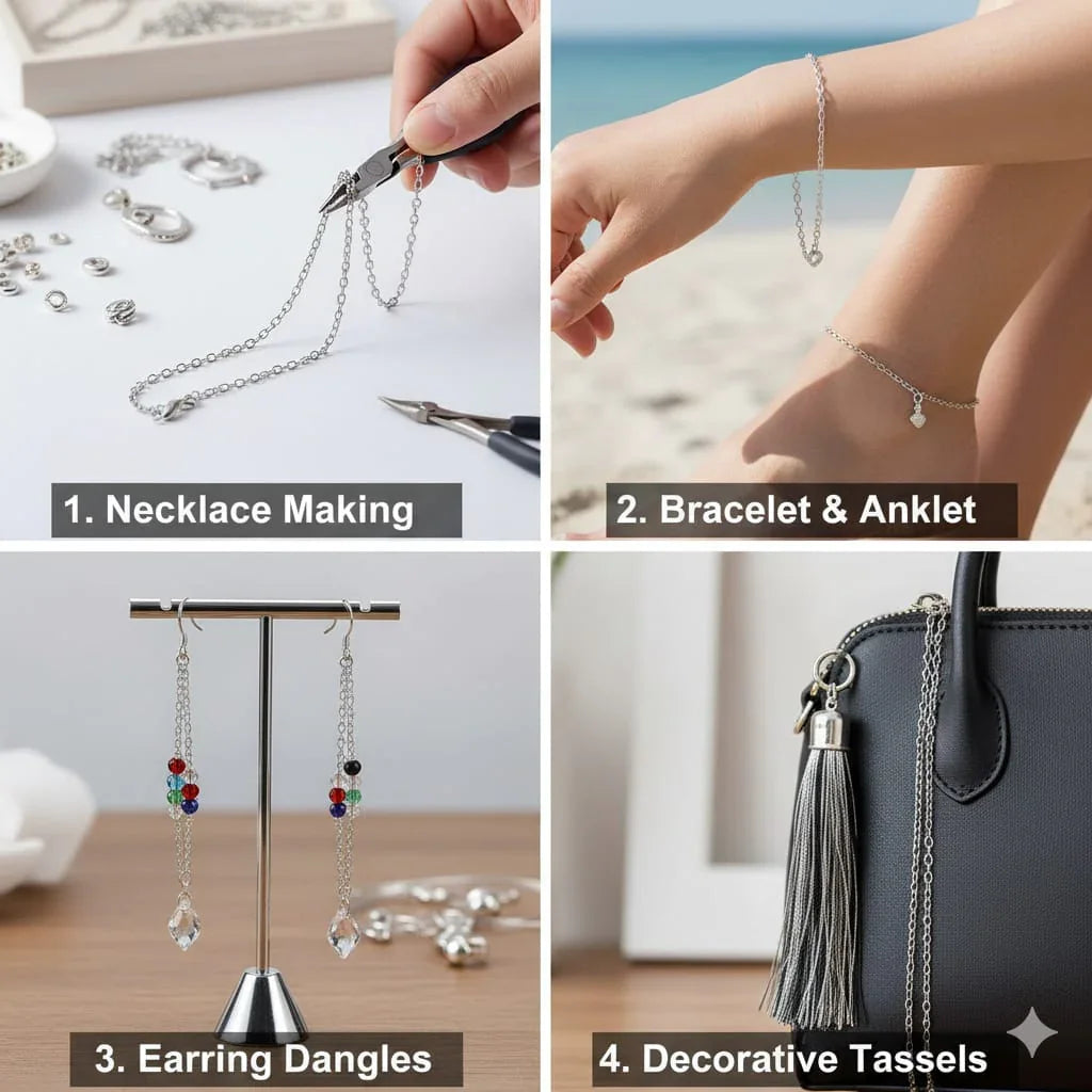 Cr0815S Chain R 1.5Mtr Silver 0.8Mm