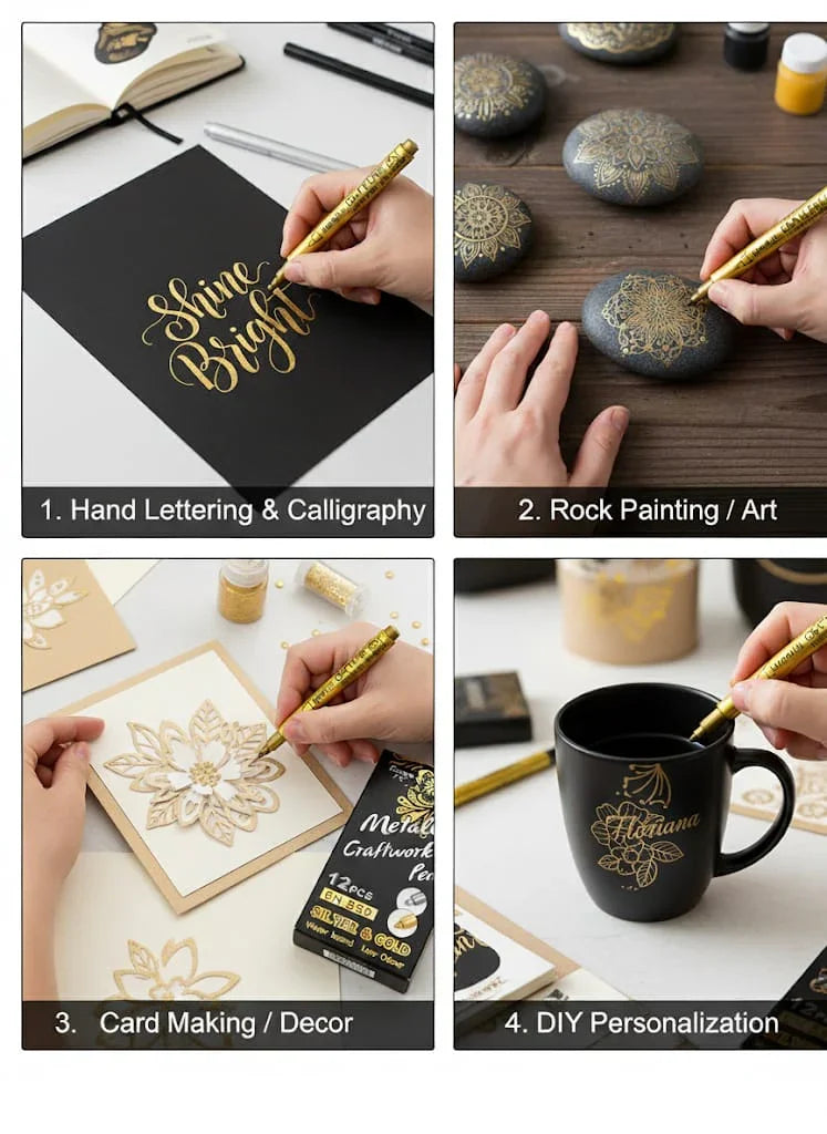 Mettalic Marker Pen Golden Mp-550Gd