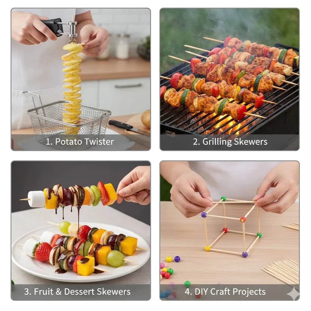 Craft Stick Round Natural 15cm (90pcs) 3.0X15CM