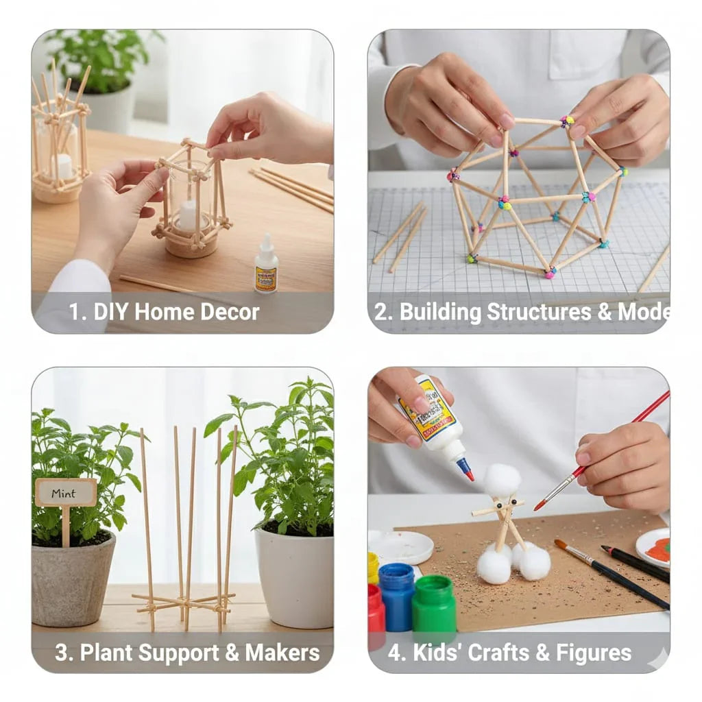 Craft Stick Round Natural 3.5inch 100pcs B35