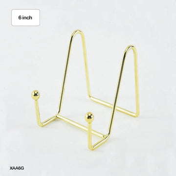 Xaa6G Easel & Frame Holder for frames Display Stand Iron Gold 6 Inch